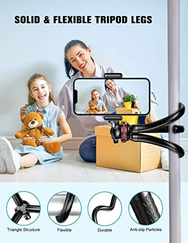 CIRYCASE Phone Tripod, Flexible Tabletop & Travel Tripods, Wireless Remote — view 4