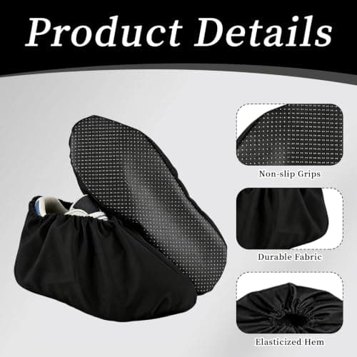 4 Pairs Reusable Waterproof Shoe Covers,Non-slip Dust-resistant Overshoes,durable Shoe Protector Covers,For Keeping Floors and Carpets Clean and Tidy,as Well as for General Cleaning Protecting Shoes — view 3