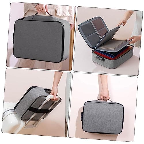 Warmhm Lockable Document File Organizer Oxford Cloth Large Capacity Box — view 6