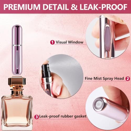 Vesmiga Perfume Atomiser Bottles, 3 Pcs 5ml Refillable Empty Spray Bottles — view 4