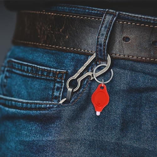 Palmcee 8 Pack Mini Torch Keyring, Portable Cob Keychain Work Light, Ultra Bright Battery Powered Key Chain Lights, Multifunctional Keychain Emergency Lights for Outdoor Camping Hiking — view 4