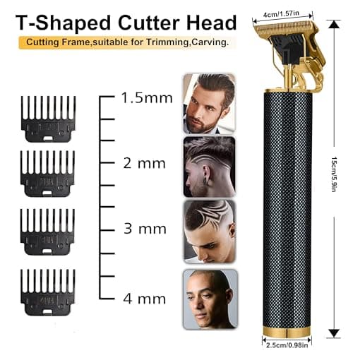 Professional Cordless Hair Clipper and Beard Trimmer for Men - Rechargeable T-Blade Electric Shaver for Hair Cutting, Detailing & Styling - Ideal Men's Gifts — view 2