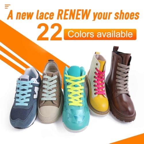 VSUDO 55 Inches Mint Green Fine Weave Flat Shoe Lace for Sneaker, 5/16” Width Flat Sneaker Shoestring, Flat Sneaker Shoelace, Flat Shoe String for Running Athletic Shoes (1 Pair-Mint Green-140CM) — view 4