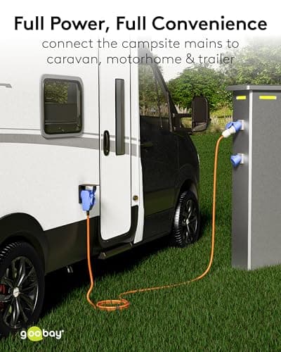 goobay EEC Adapter Cable for Caravan, 1.5 m, EEC Plug to 90° EEC Socket and Protective Contact Socket with Locking Caps, Camping Cable, Motorhome and Caravan, 76232 — view 3