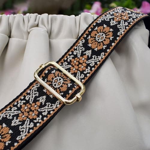 ROYGBCP Replacement Purse Strap Shoulder Strap Adjustable Crossbody Strap for Women, Wide Crossbody Bag, gold, 1.5in width, 23 - 51 in length — view 4