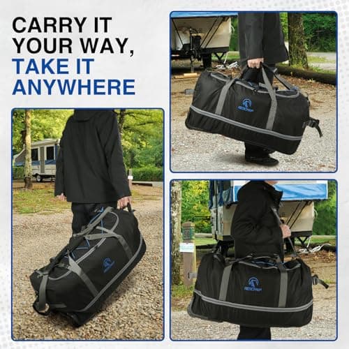 REDCAMP 140L Expandable Duffle Bag with Wheels,Foldable Holdall with Wheels — view 6