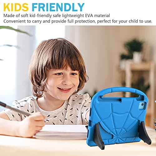 Kids Case for iPad (A16) 11th Generation 11inch 2025/iPad 10th Generation 10.9 inch 2022, Mansiruyi Shockproof Handle Stand iPad 10.9 inch/11 inch Case for kids - Blue — view 6
