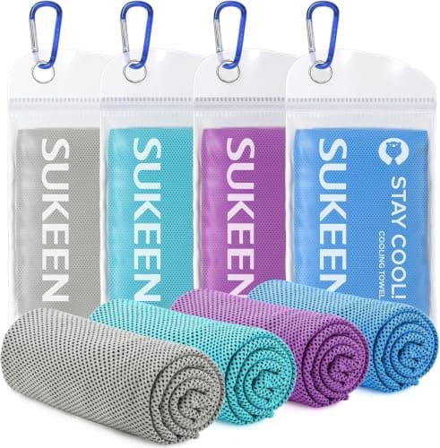 Sukeen Cooling Towel (40"x12"), Ice Towel, Soft Breathable Chilly Towel, Microfiber Instant Cooling Towel for Yoga, Sport, Running, Gym, Workout,Camping, Fitness, Workout