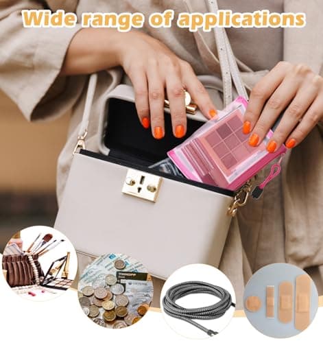 Small Make up Bag, Small Makeup Bag for Handbag with Zip Travel Toiletry Bags Coin Pouch Daily Accessories（7PCS） — view 5