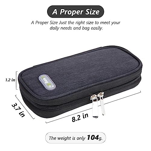 SUNMON Insulin Cooler Travel Case, Compact Medication Organiser Compatible with Wegovy, Mounjaro & GLP-1 Pens, 2 Reusable Ice Packs, Medicine Cool Bag (4-6H Cooling, Black) — view 4