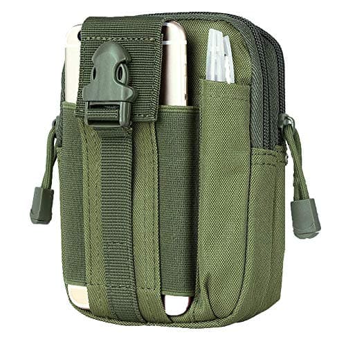 ZhaoCo Tactical Molle Pouch, Compact Utility Belt Pouch Military Army EDC Pouch Waist Bag Fanny Packs for Sports Hiking Camping - Army Green — view 3