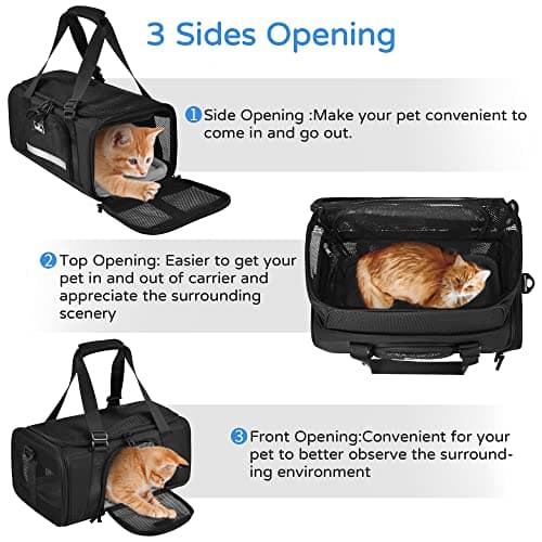 Wakytu Airline Approved Expandable Soft Pet Carrier for Cats Small Dogs — view 6