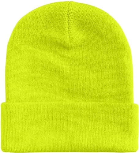 ATNKE LED Lighted Beanie Cap,USB Rechargeable Running Hat Ultra Bright 4 LED Waterproof Light Winter Warm Gifts for Men and Women/Fluorescent Yellow — view 4