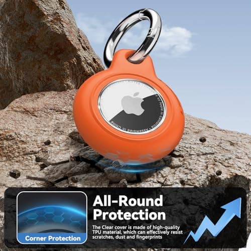 TNSNK for AirTag Holder Keyring, 1 Pack,Orange — view 5