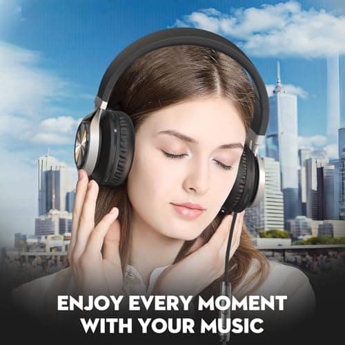 Bywulanda USB C Headphones with Microphone, Wired Over-Ear for School — view 6