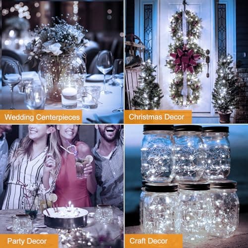 btfarm 6 Pack 3 Modes Fairy Lights Battery Operated, 2M 20 LED String Light — view 6