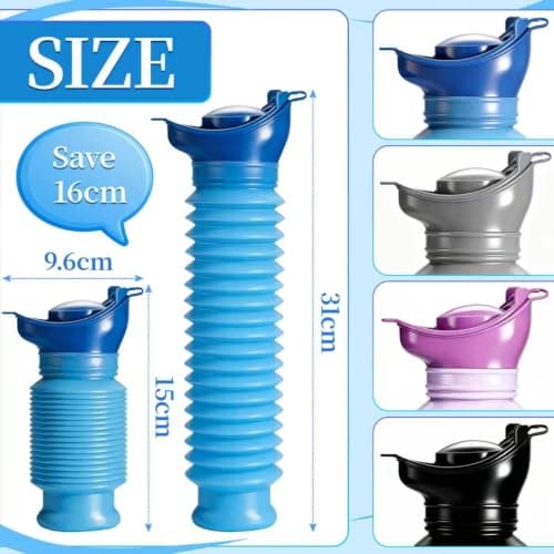 Topcloud Shrinkable Urinal, 750ml Male Female Portable Mobile Toilet Potty Pee Urine Bottle, Reusable Emergency Urinal for Camping Car Travel Traffic Jam and Queuing — view 4