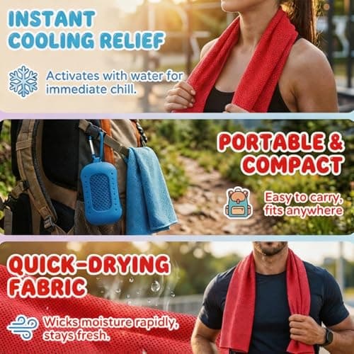 2 Pcs Cooling Towels, Gym Towels For Women With Portable Silicone Sleeves — view 4