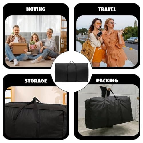 2 PCS Moving Bags, 100L Oxford Large Clothes Storage Bag for Moving House — view 4