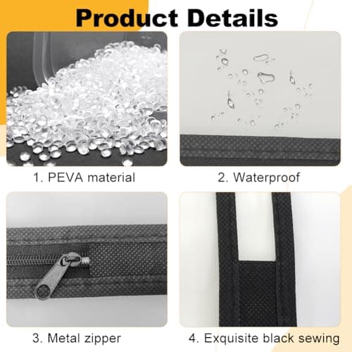 Dress Bag for Girls, 2pcs Frosted Dustproof Garment Bags Lightweight Widely Apply Clothes Covers for Skirts Dance Costumes Coats — view 4