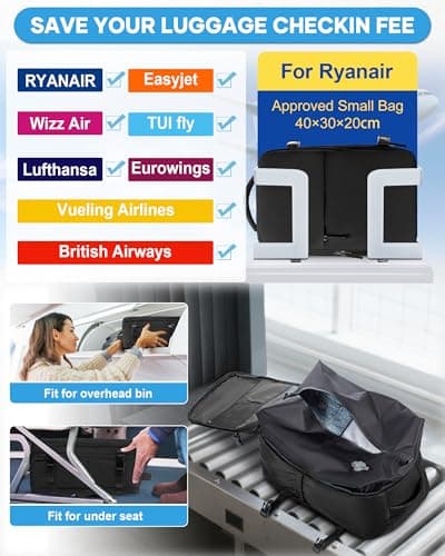 SZLX Vacuum Backpack Travel Bag with Pump Ryanair Cabin Size Bag 40x30x20 — view 4