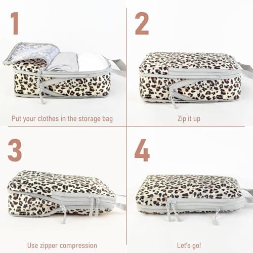 Compression Packing Cubes for Travel, Travel Essentials Luggage Organizer bags for Suitcase, Durable Compression Travel Packing Cubes for Carry on Backpack — view 4