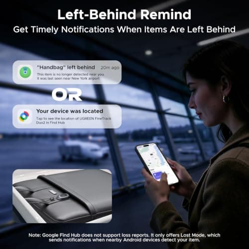 UGREEN FineTrack Duo2 Bluetooth Tracker Tag, iOS & Android, USB-C Charging — view 5