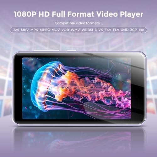 innioasis 16GB MP3 Player with Bluetooth and wifi, MP3 Player for Kids with Spotify, Spotify Kids, Pandora, Audible, 4.0" Touch Screen Music Player with Parental Controls, Up to 1TB(Pure Purple) — view 4