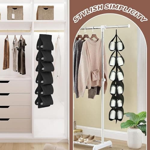 Zodazoqa Hanging Organiser Shoe Rack, 12 Compartments Shoe Storage — view 3
