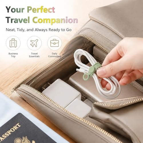 6 Pcs Cable Ties Reusable Silicone Cable Straps Cable Wire Ties Cable — view 5