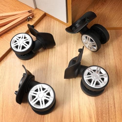 Replacement Wheels For Luggage - 2-Piece 360 Degree Swivel Spinner, Swivel | Kit Pour Travel Bag Duffle Business Vacation School Airplane Repair Home Hotel Airport Terminal Station Bus Train Cab — view 5