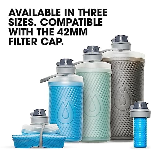 HydraPak Flux Collapsible Water Bottle for Backpackers (750 ml) - BPA-Free, Ultralight, Leak-Proof Twist Cap - Redwood Red — view 5