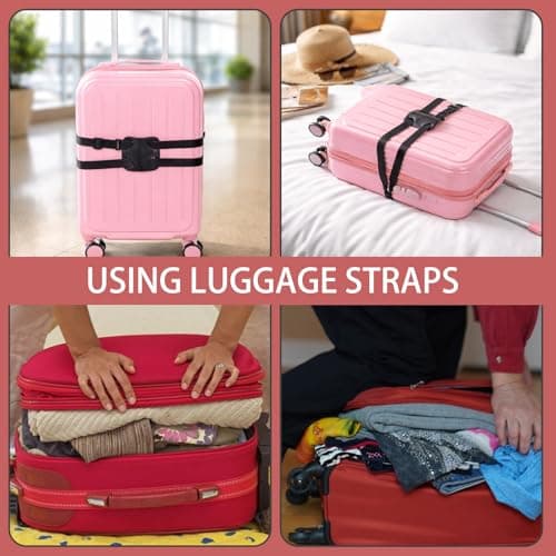 3 Pcs Luggage Connector Straps for Suitcases, Adjustable Luggage Straps for Travel, Can Hold Multiple Bags for a Seamless Travel Experience — view 4