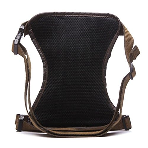 Xieben Canvas Drop Leg Bag for Men Women Motorcycle Bike Riding Cycling Multi-Purpose Thigh Waist Fanny Pack Travel Sports Fishing Hunting Hiking Camping Outdoors Coffee — view 4