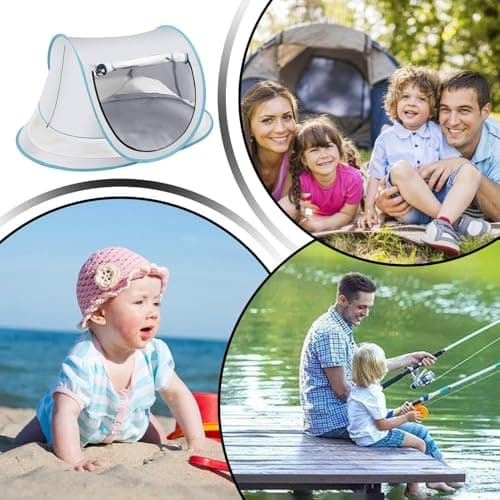 Babys Beach Tent - UPF 50+ Beach Tent Sun Shelter, Foldable Outdoor Sunshade For Lake Play Fishing Picnic Hiking Travel Camping Vacation Backyard Park — view 6