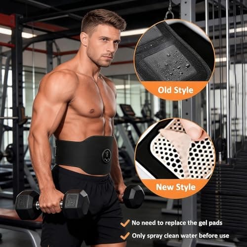 JDKJAG EMS Abdominal Toning Belt 3-in-1 Set, Rechargeable Muscle Stimulator with 12 Modes & 19 Intensities, Adjustable Fitness Belt for Core, Abs, Arms, Legs & Glutes, Portable Electric Toner — view 3