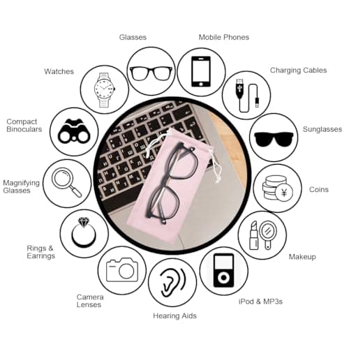 LICQIC Microfibre Sunglasses Soft Pouch, 1 Pcs Pink — view 3