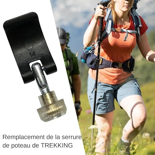 Hiking Pole Fasteners | Walking Stick Lock Handle | Quick Release & Supplies for Climbing Camping Hiking Mountain — view 3