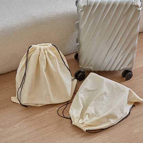 2 Piece Set Dust Cover Bags for Handbags,Purses,Shoes,and Boots, Beige — view 6