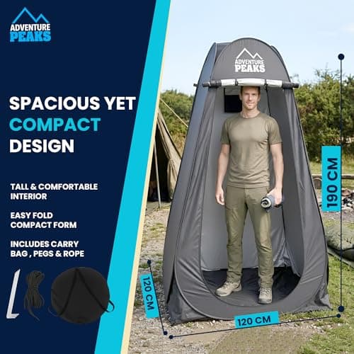 ADVENTURE PEAKS Pop Up Changing Tent – Portable Privacy Toilet Tent & Shower Tents for Camping, Beach & Outdoor Use – Water Resistant UV Protected Pop Up Privacy Tents — view 6