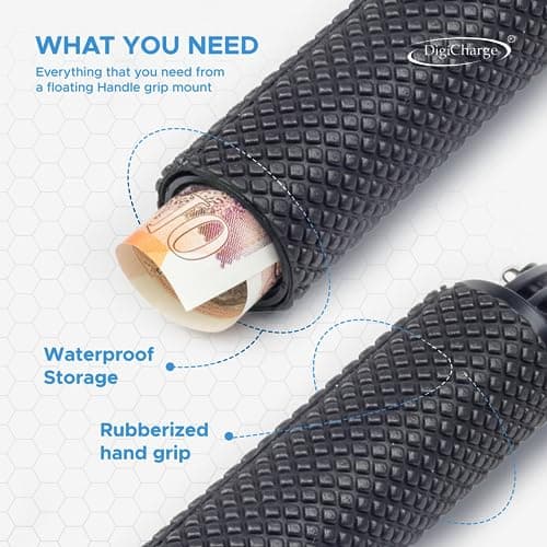 Digicharge Floating Handle Grip Mount with Hand Strap for Action Cam GoPro Lit Hero Hero13 13 Hero12 12 Max 2/ DJI Osmo Action 5/11 Mini 10 Max 9 Akaso Float, Waterproof Internal Storage, Blue — view 4