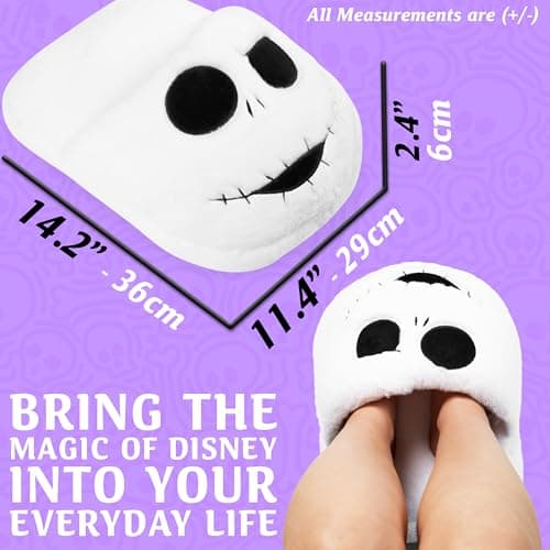 Disney The Nightmare Before Christmas Foot Warmer Women Teens UK 2-13.5, Non Electric Fleece Foot Muff Adults, Heated Slipper, Non Slip (White TNBC) — view 6