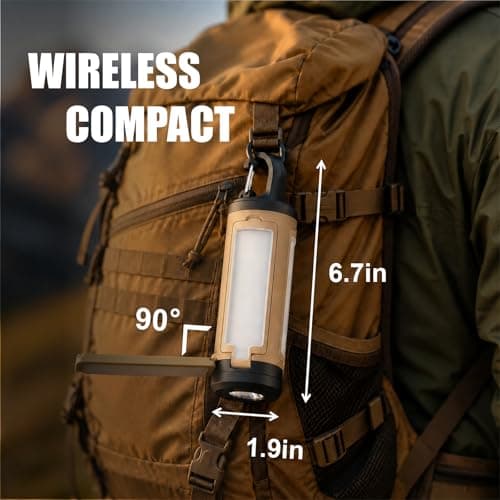 Beuaati Rechargeable Camping Lantern, 90° Foldable Light, 6 Modes, Torch — view 2