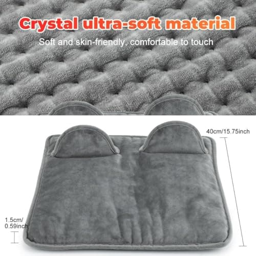 Electric Foot Warmer, 9 Heat Temp Settings, 4 Timer, Machine Washable Heated Feet Warmer, Winter Warm Fast Heating Foot Pad for Men Women, Heated Mat for Foot, Back, Lumbar and Full Body, 2.3m Cable — view 2