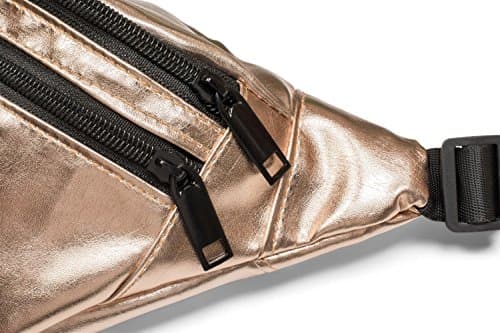 styleBREAKER Womens Metallic Belt Bag 21x16 cm,Rose Gold — view 2