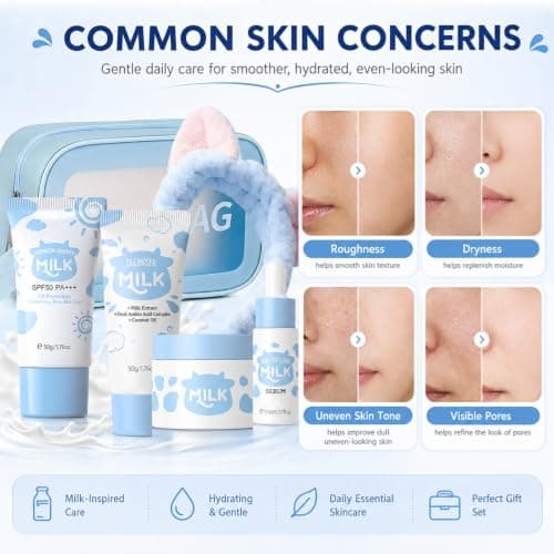 16PCS Milk Skincare Set, Gifts For Women, Daily Care Travel Essentials — view 6