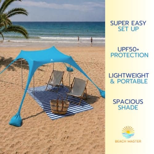Beach Master Large Portable Canopy - Beach Tent Shade Shelter (210cm x 210cm) — view 3
