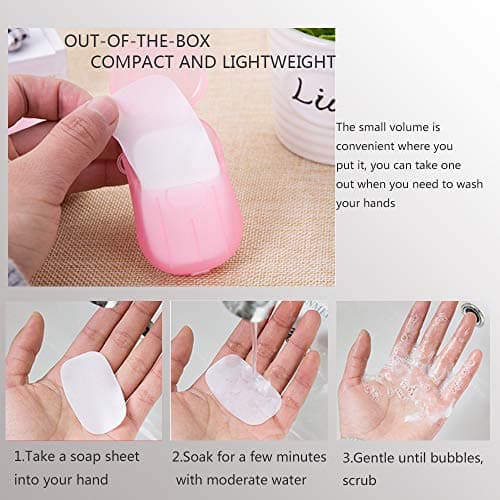 HMIEPRS 10 Pack Portable Travel Hand Soap Sheets — view 2