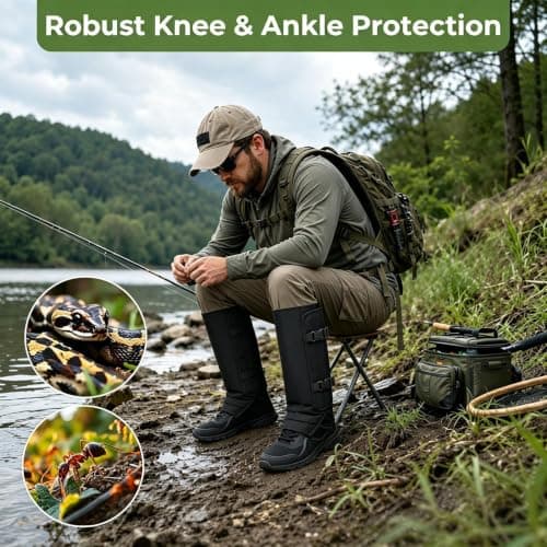 Snake Gaiters 1-Pair Lightweight Adjustable Protective — view 2