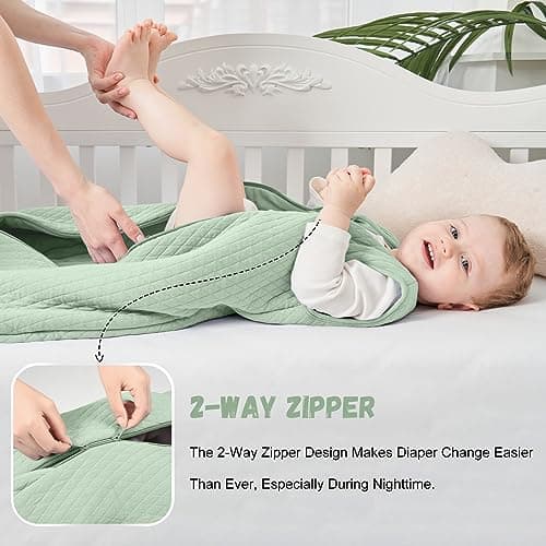 Yoofoss Baby Sleeping Bag 2.5 Tog - 0-6 Months Winter Sleeping Bag Baby 100% Organic Cotton Sleep Sack for Newbron Infant Toddler Quilted Warm Soft — view 4